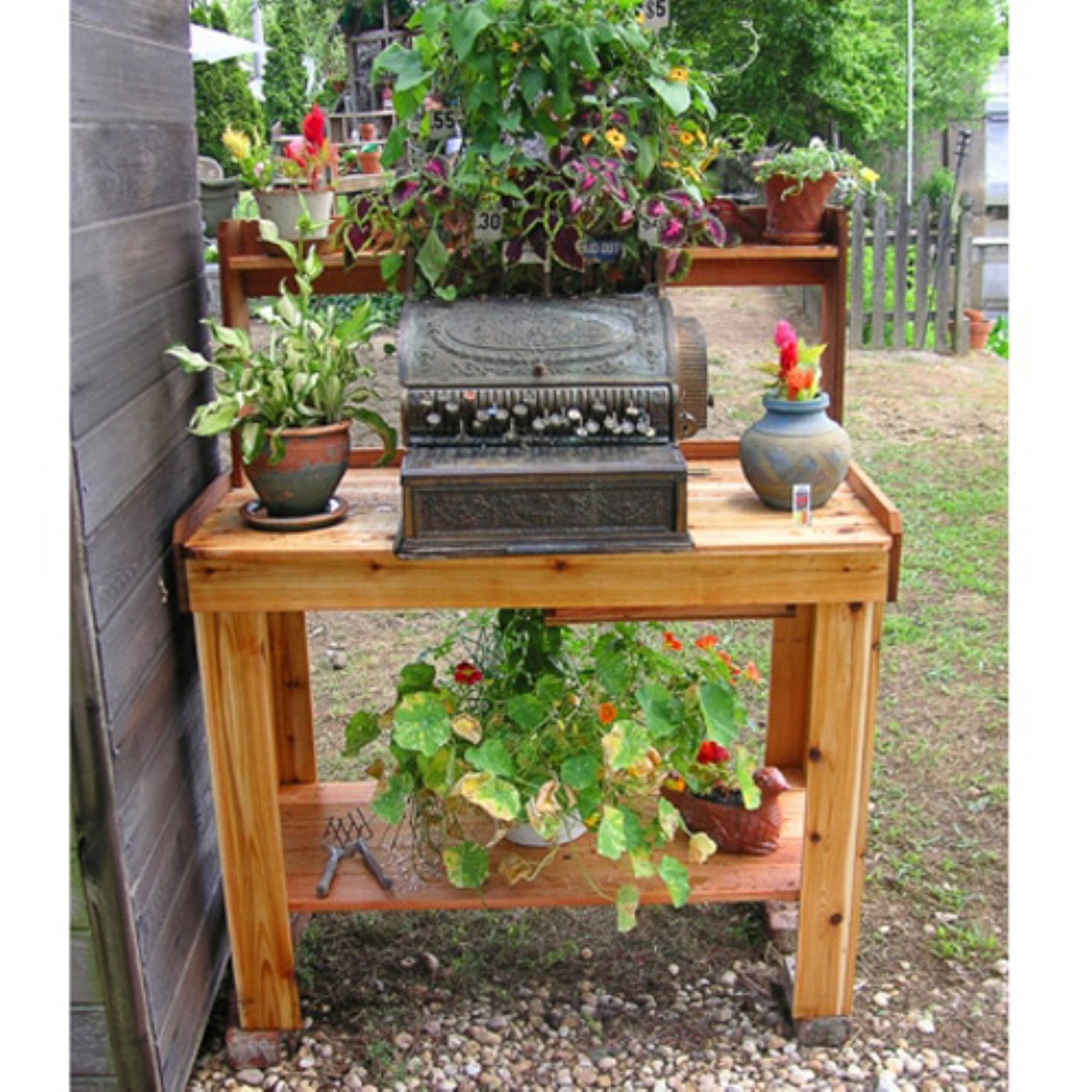 Outdoor Living Today 4 ft. x 2 ft. Western Red Cedar Potting Bench