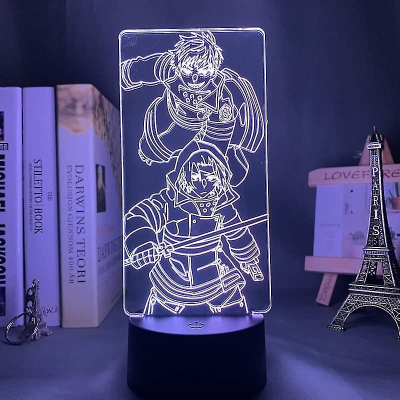 Anime Led Night Light Fire Force For Bedroom Decor Gift Colorful Nightlight Manga 3d Lamp Fire Force