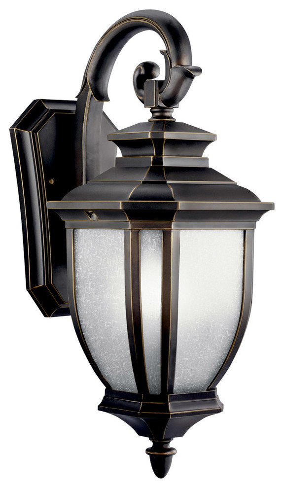 Kichler Salisbury Energy Efficient Rubbed Bronze LED Outdoor Wall Lantern   Traditional   Outdoor Wall Lights And Sconces   by Lighting Lighting Lighting  Houzz