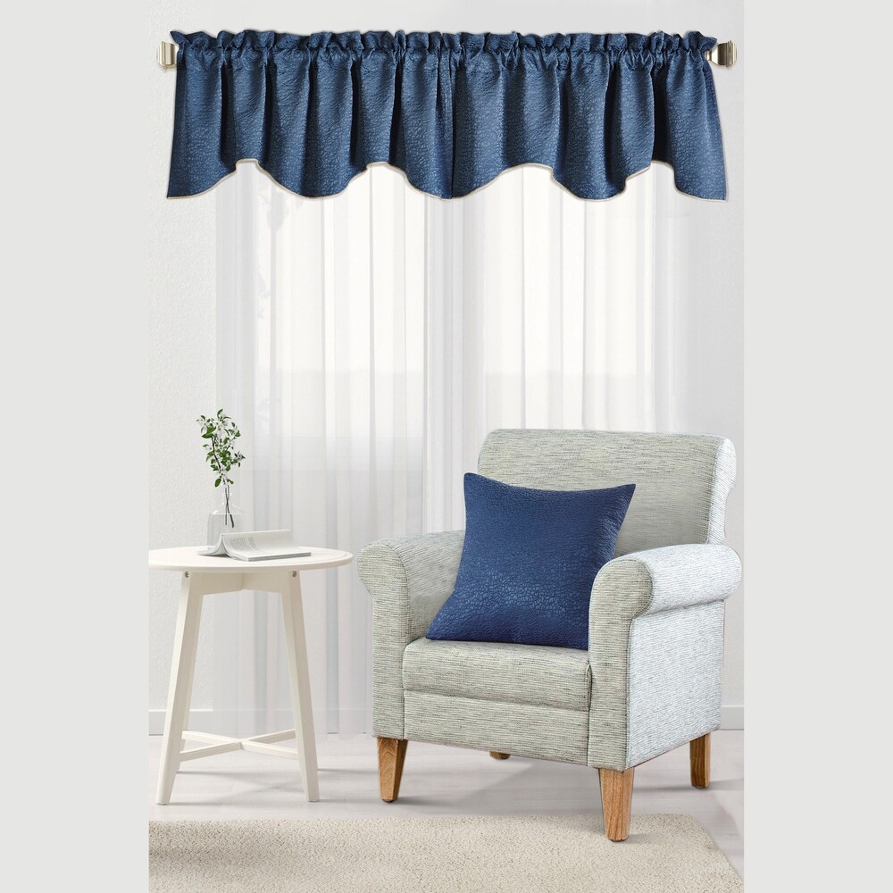 Peralta Jacquard Chenille Window Valance and Pillow Shell Set