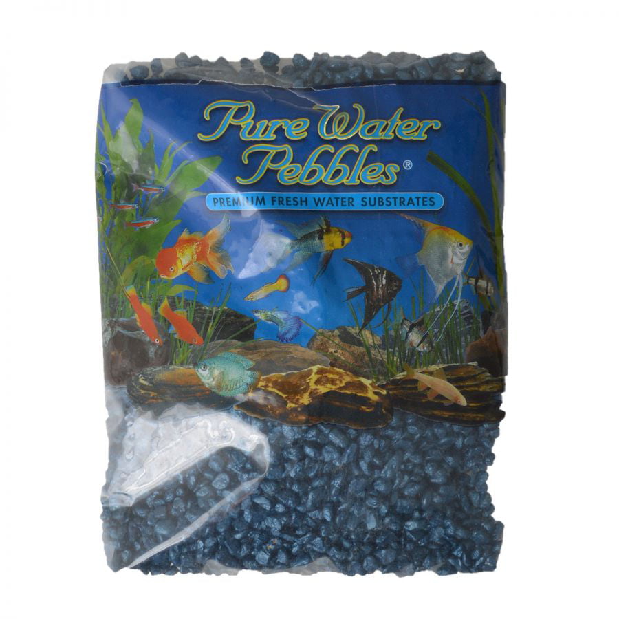 Pure Water Pebbles Aquarium Gravel - Deep Blue Frost 5 lbs (8.7-9.5 mm Grain)