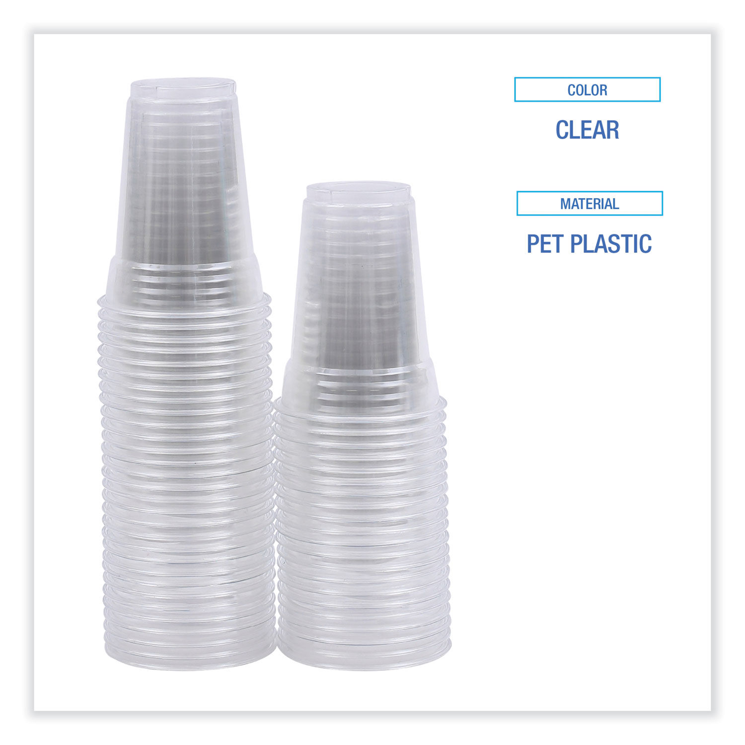 Clear Plastic Cold Cups by Boardwalkandreg; BWKPET9