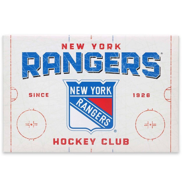 Nhl New York Rangers Rink Canvas