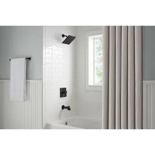 Glacier Bay Modern Single-Handle 1-Spray Tub and Shower Faucet in Matte Black (Valve Included) HD873X-6210H