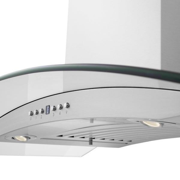 ZLINE Convertible Vent Wall Range Hood in Stainless Steel and Glass