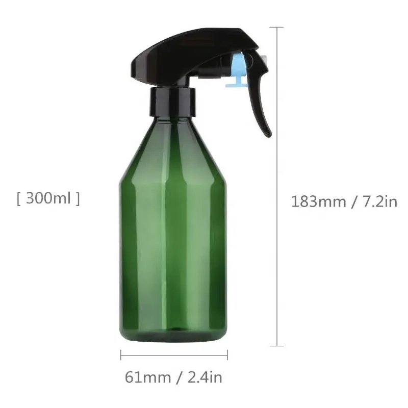 10oz Green Fine Mist Spray Bottle Gardening Trigger Water Empty Sprayer Plant Mister Sprayer