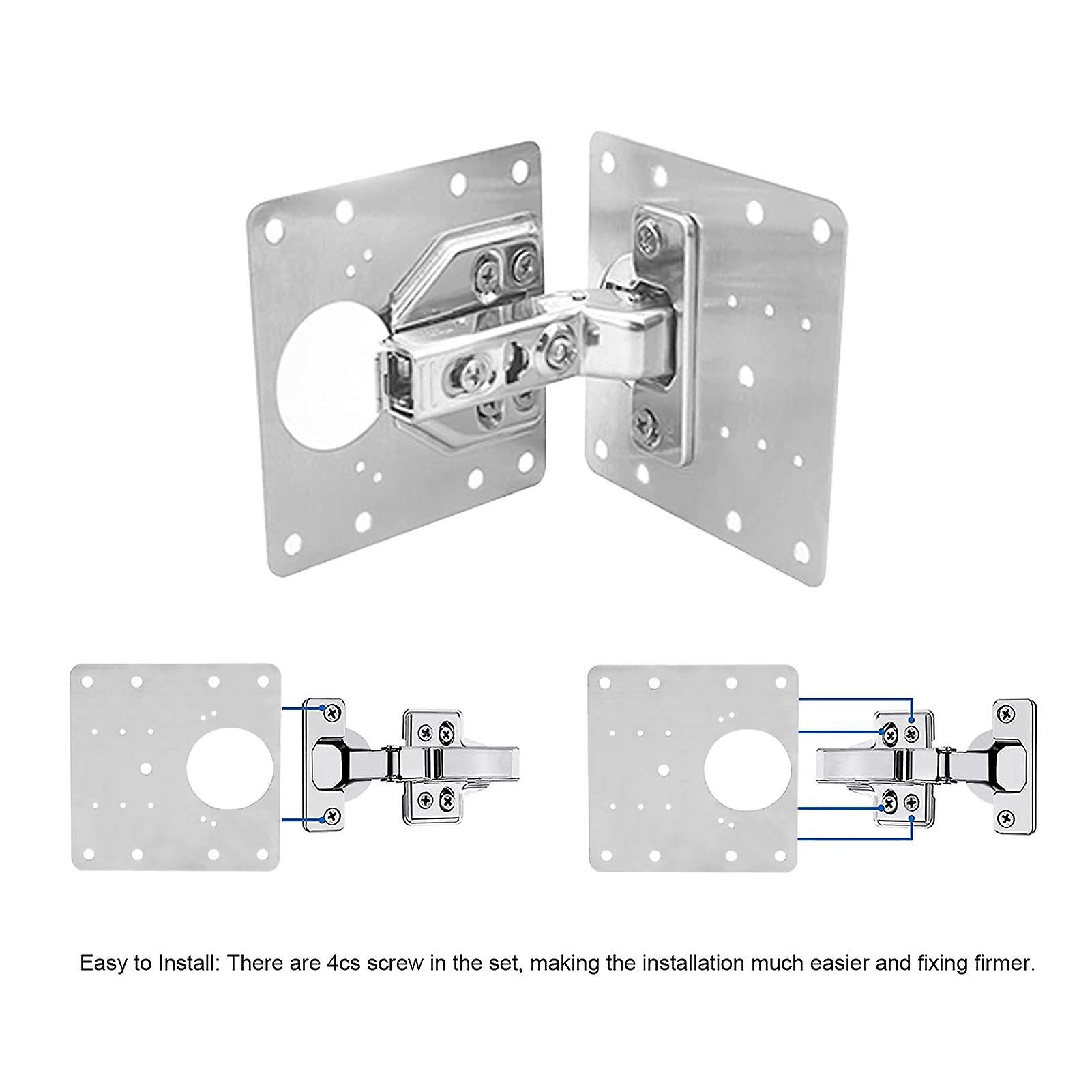 Hinge Mounting Plate Fix， Hinged Stainless Steel Door Panels， Professional Hinge Repair Kit For Reinforcement