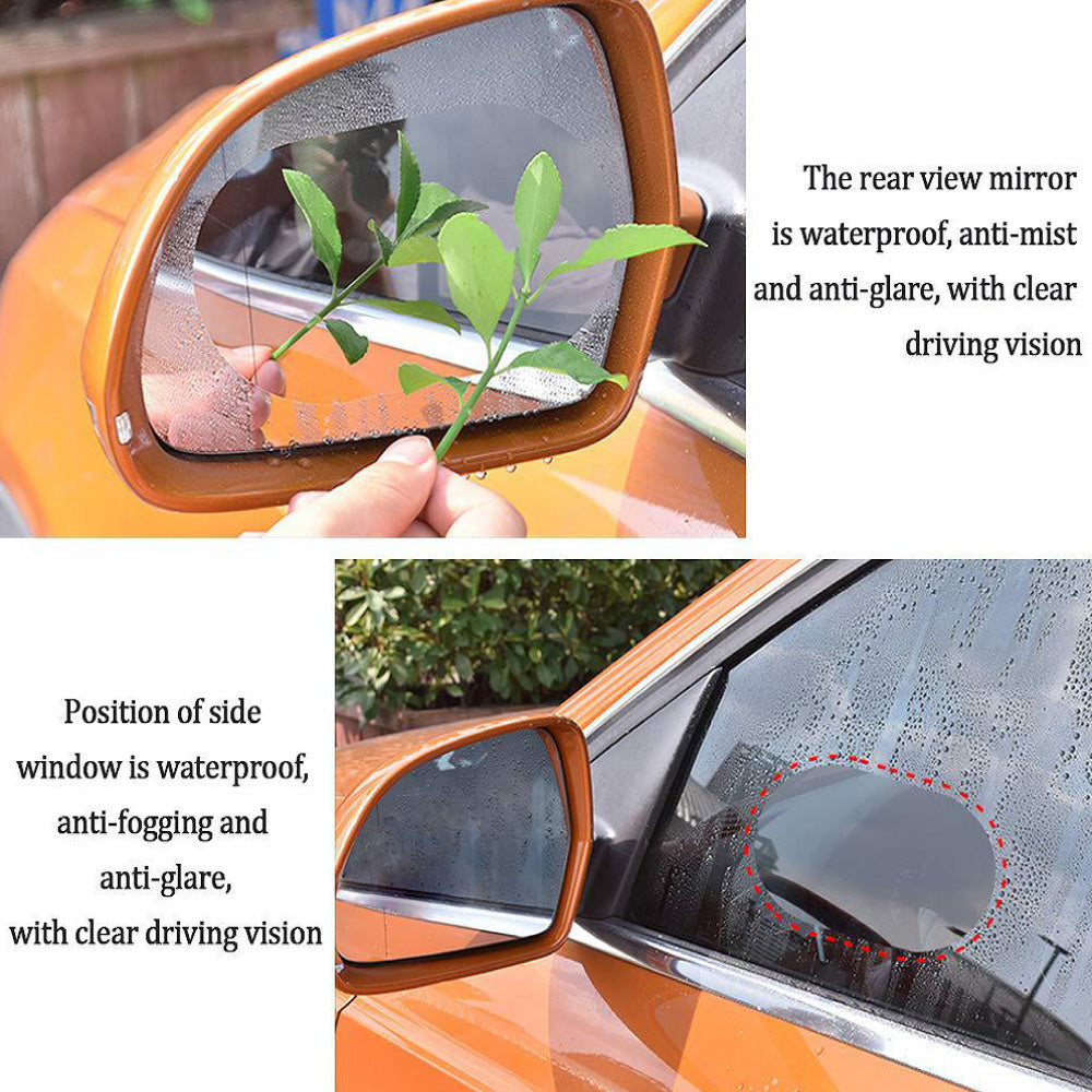 Miuline 8 Pieces Car Rearview Mirror Film Rainproof Waterproof Mirror Film Anti Fog Nano Coating Car Film For Car Mirrors Side Windows