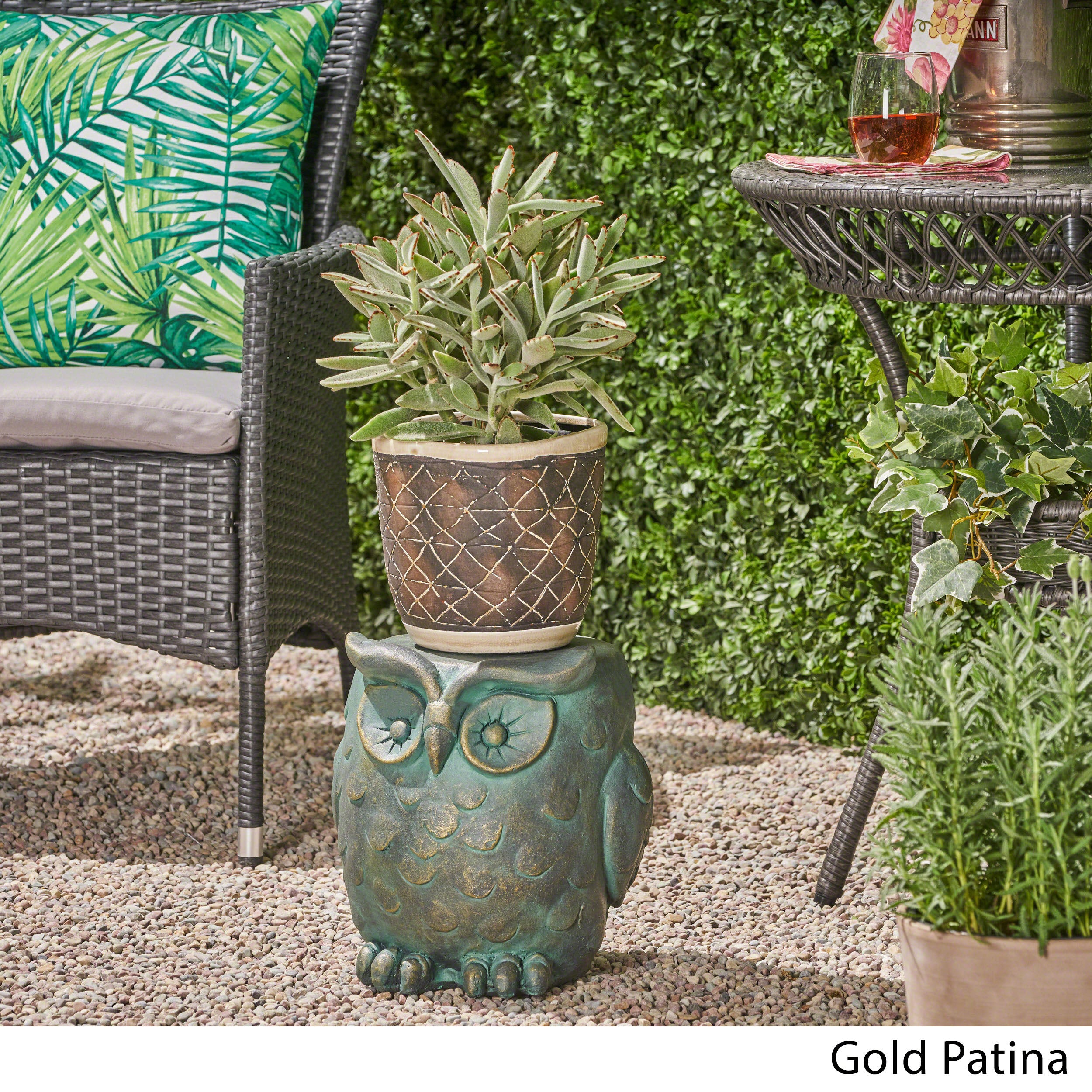 Brock Owl Garden Stool