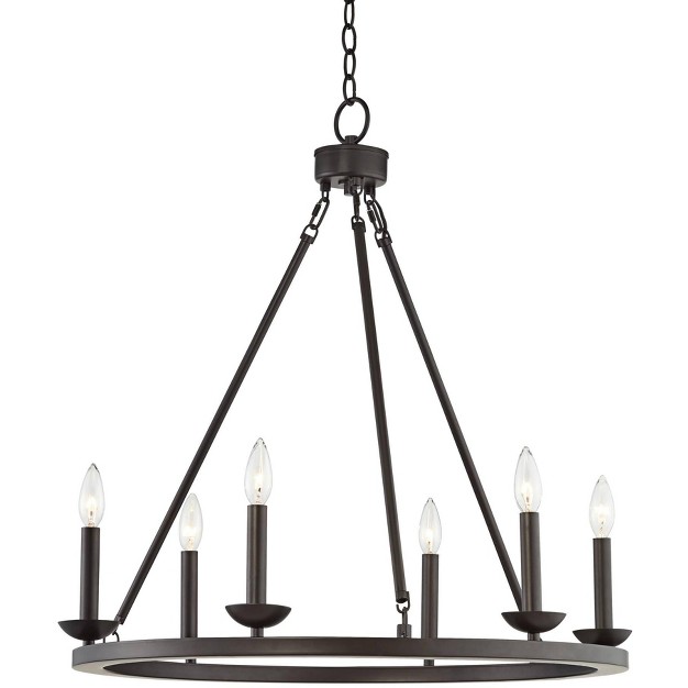 Wide Industrial 6 light Fixture For Dining Room House Kitchen Island Entryway Bedroom