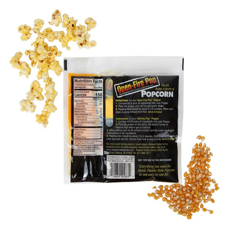 Wabash Valley Farms Open-Fire Outdoor Popper Popcorn Campfire Set