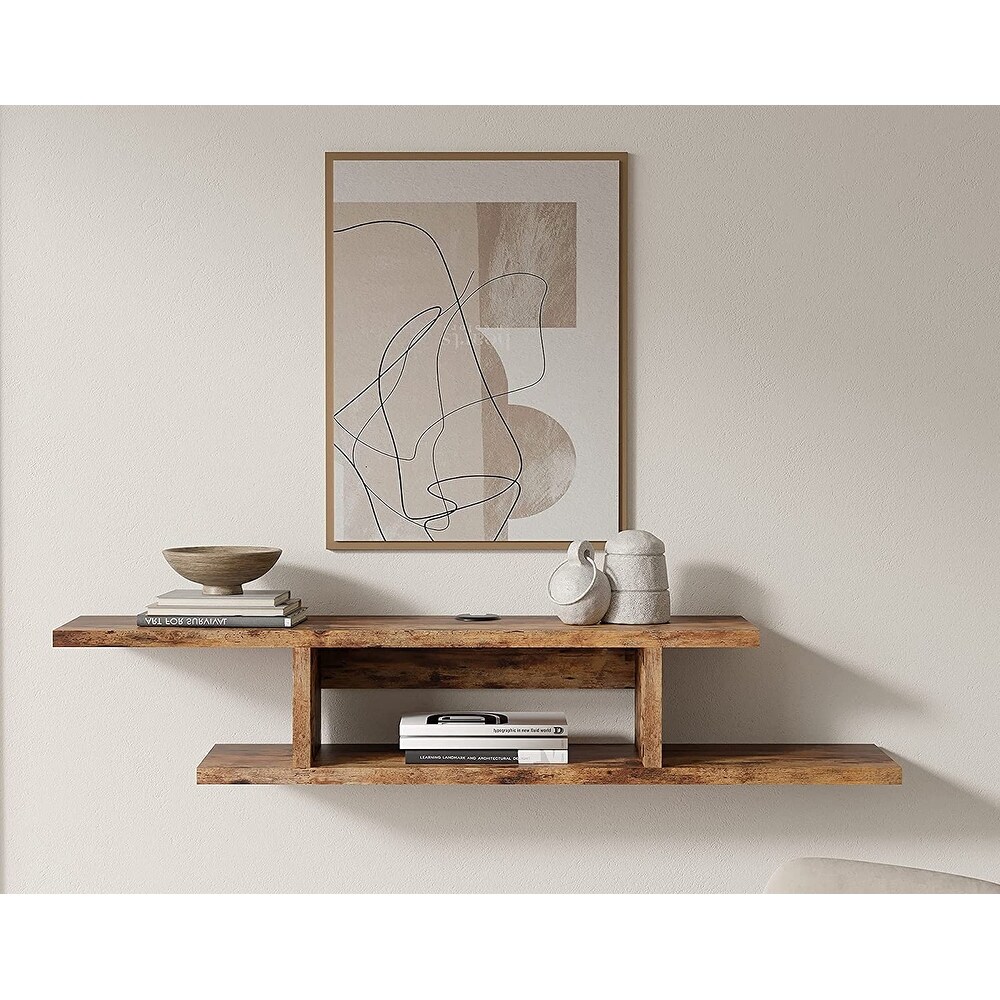 Floating Wall Mounted TV Stand Component Shelf   49.7