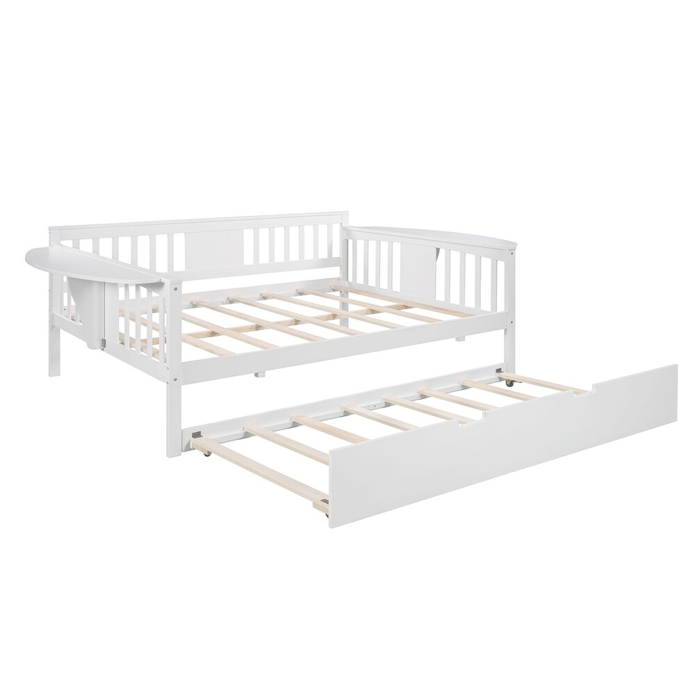 Merax Wooden Daybed with Twin Trundle Bed