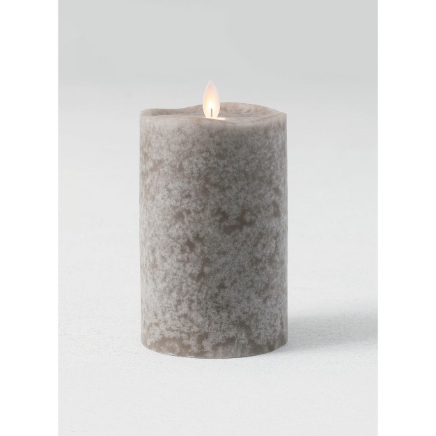 Mottled Led Pillar Candle