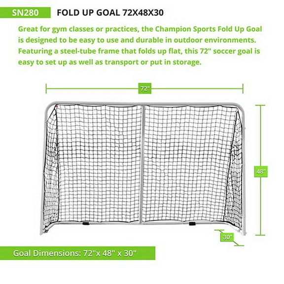 Champion Sports SN280 Fold Up Goal 72X48X30