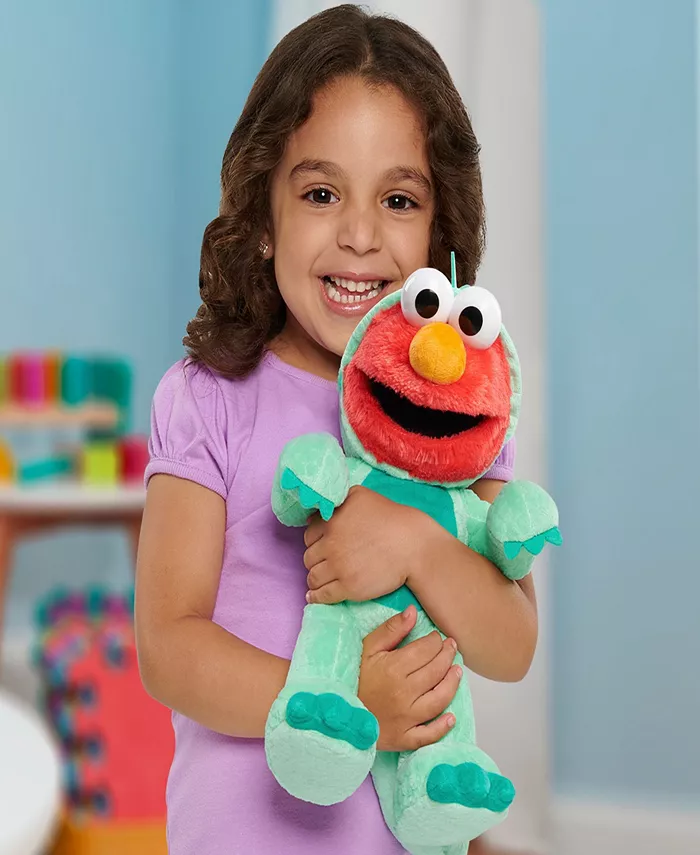 Sesame Street Dino Stomp Elmo 13-Inch Plush Stuffed Animal Sings and Dances