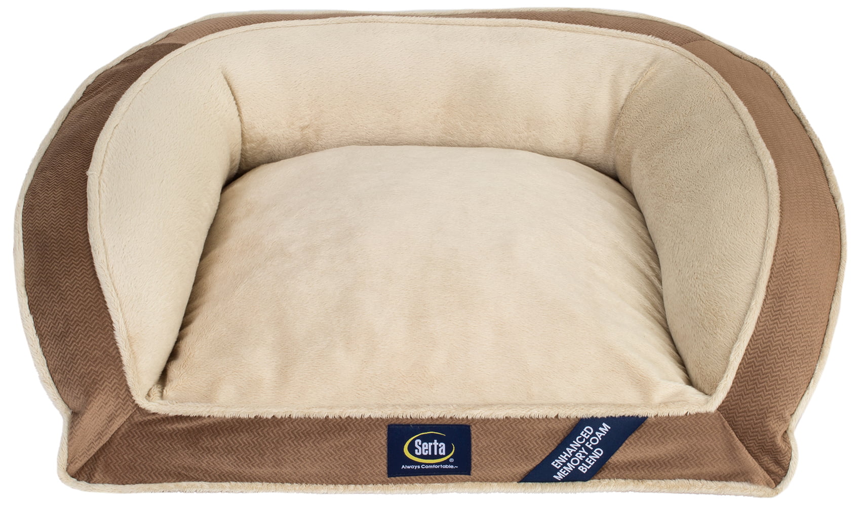 SertaPedic Memory Foam Mini Couch Bed in Brown, Small