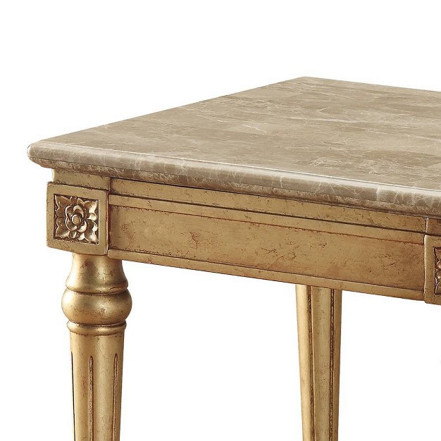 Daesha Coffee Table Marble antique Gold Acme Furniture