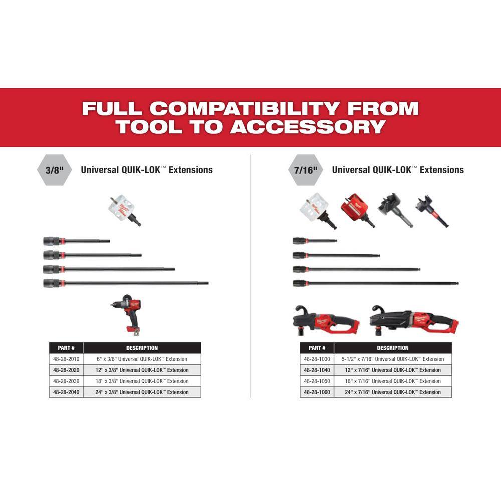 MW 18 in. x 716 in. QUIK-LOK Universal Extension Bit 48-28-1050