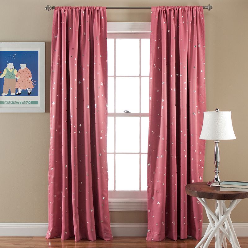 Lush Decor Set Star Blackout Window Curtains Set - 63 x 52