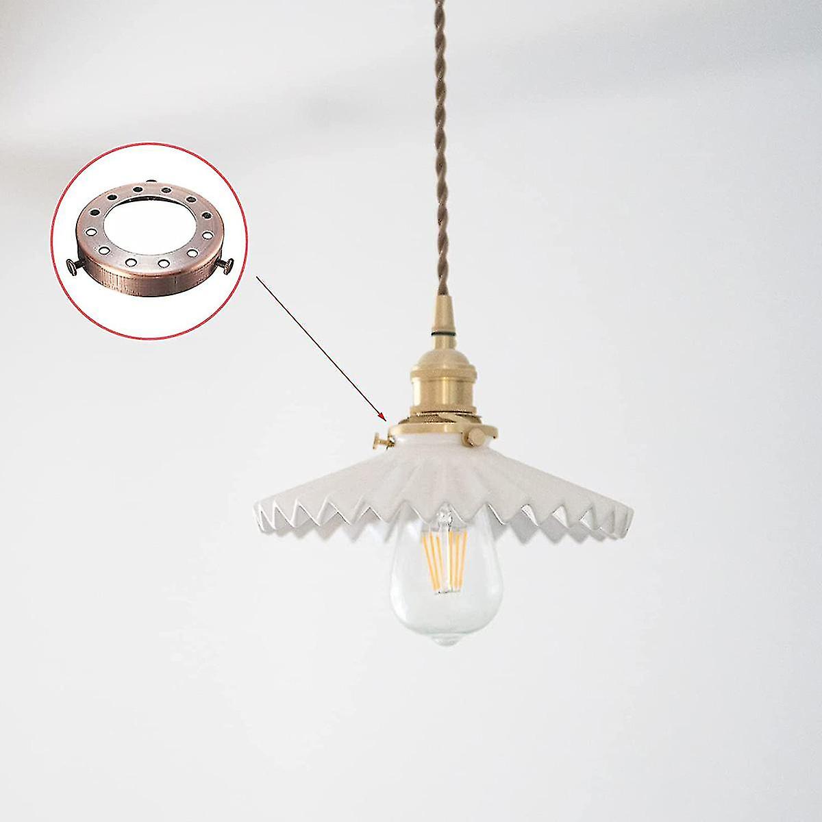 4pcs Lamp Retro Pendant Light Holder Chandelier Wall Lamp Accessories 70x13mm/2.76x0.51in， Red