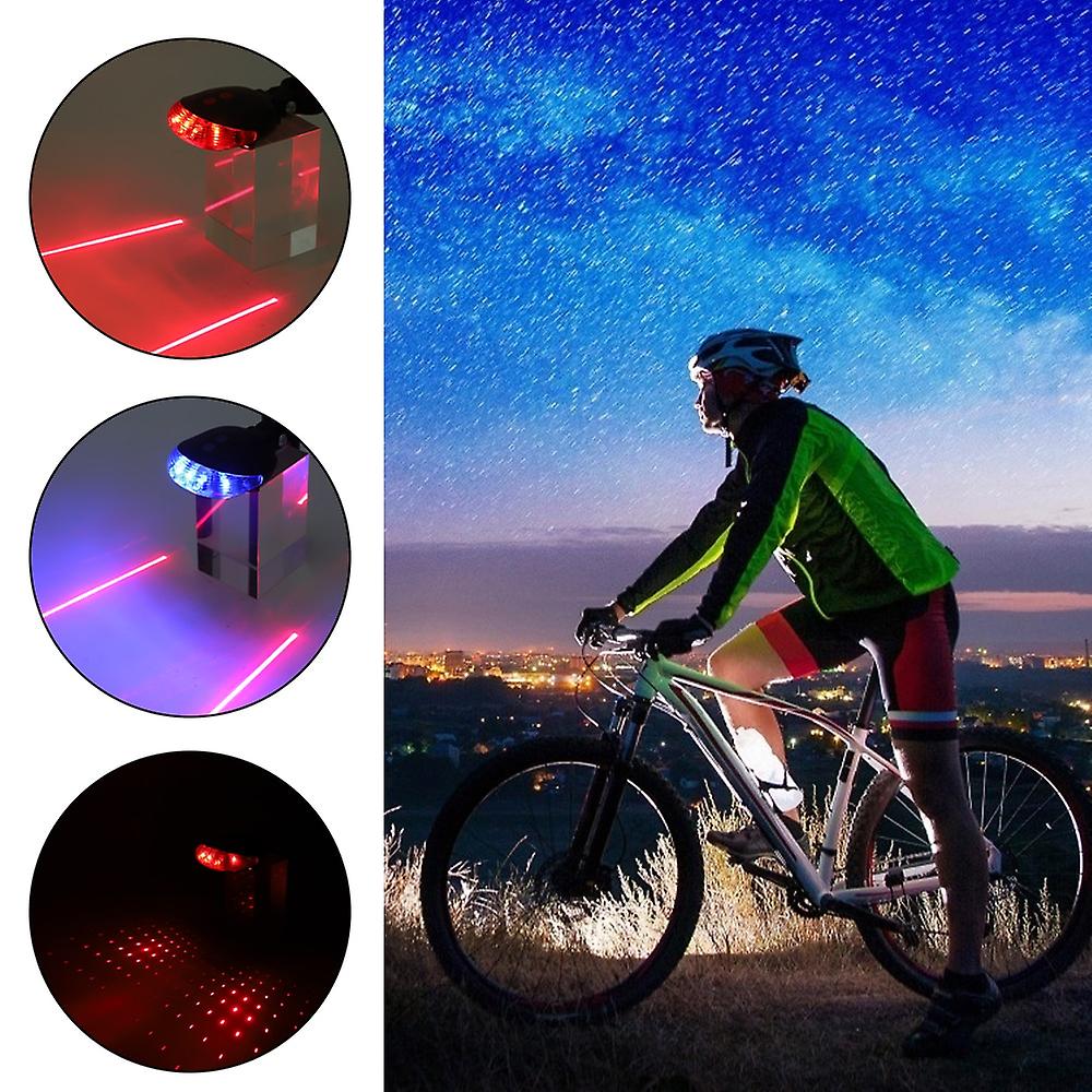 Waterproof Bicycle Cycling Lights Taillights Led Laser Safety Warning Bicycle Lights Bicycle Tail Bicycle Accessories Light