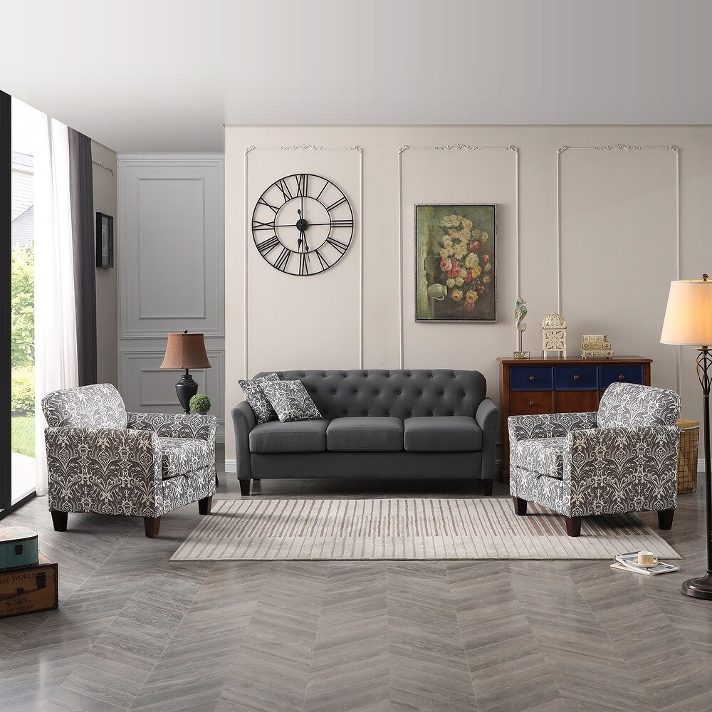 Julia Transitional Living Room Set with Removable Cushions by HULALA HOME