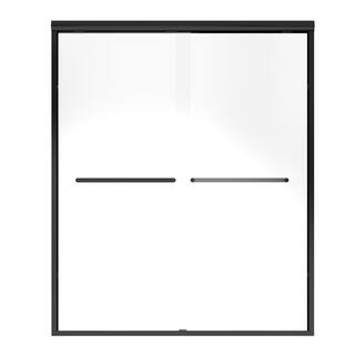 TOOLKISS 46 in. - 48 in. W x 72 in. H Sliding Framed Shower Door in Matte Black with Clear Glass TK19118-4872MB