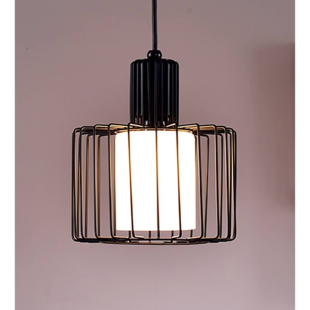 Traditional Metal Hanging Pendant Ceiling Light Black Ore International