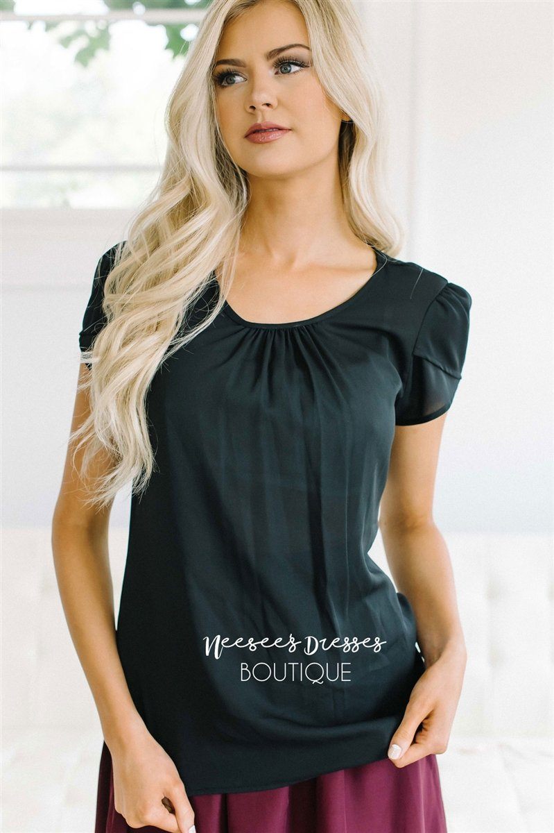 Black Chiffon Top