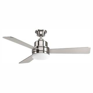 Progress Lighting Trevina Collection 52 in. LED Indoor Brushed Nickel Modern Ceiling Fan with Light Kit P2556-0930K