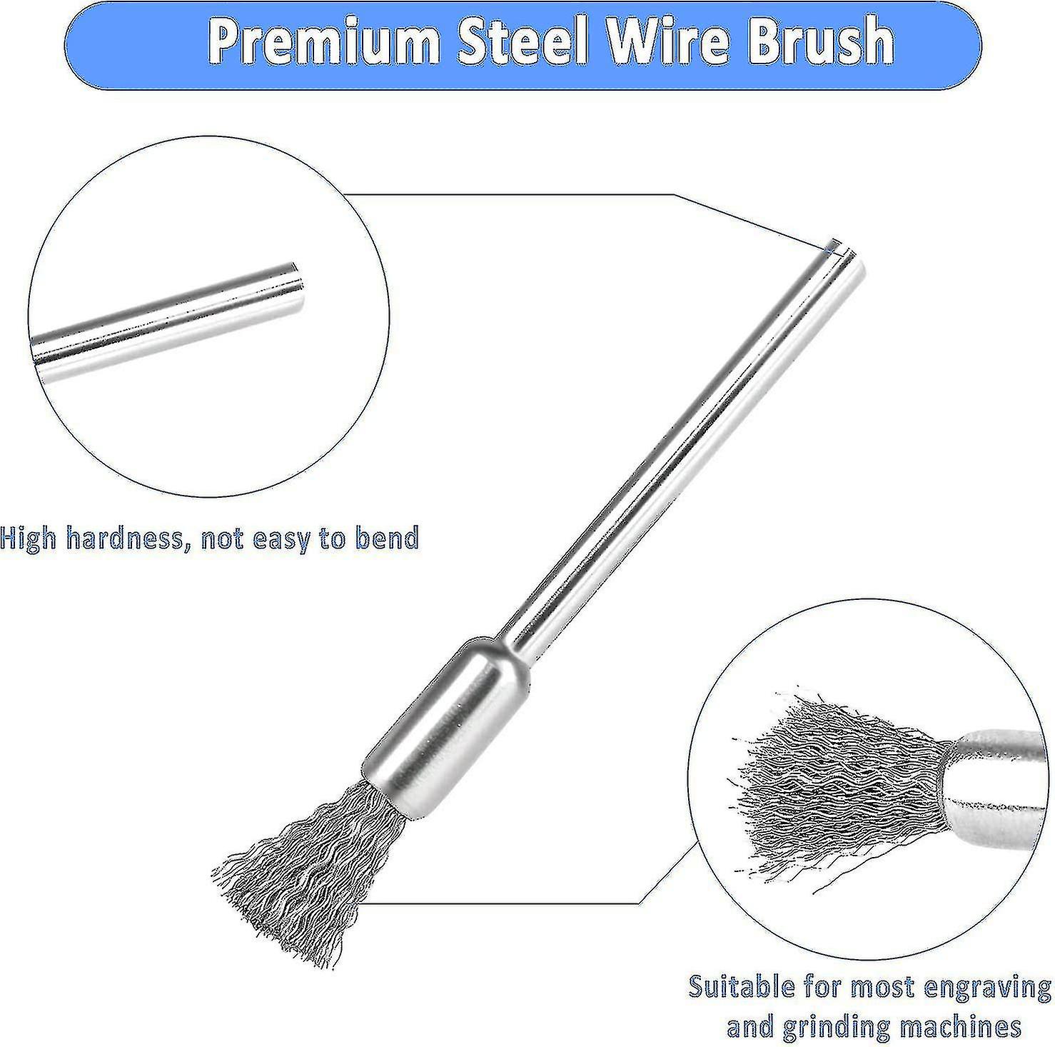 Wire Brush， 15 Pcs Drill Wire Brushes For Removing Rust And Corrosion， Rotating Wire Brushes