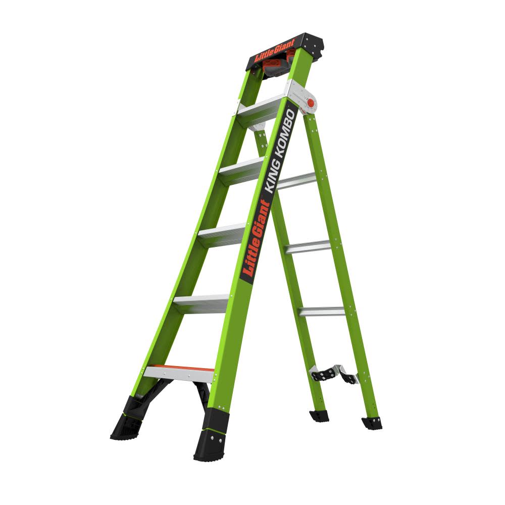 King Combo 3-in-1 All-Access Combination Ladder 6' Type 1A Fiberglass