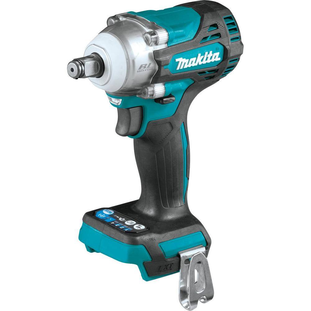 Makita 18V LXT Lithium-Ion Grease Gun (Tool Only) with 18V LXT Lithium-Ion Brushless 4-Speed 12 in. Sq. Drive Impact Wrench XPG01Z-XWT14Z