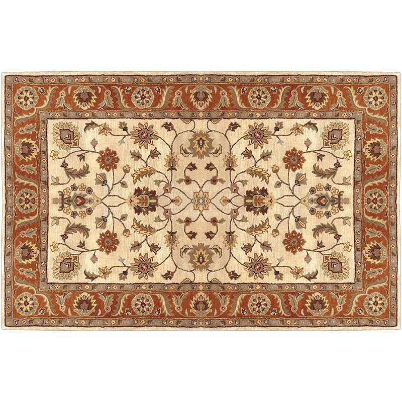 Artisan Weaver Natrona Floral Framed Wool Rug