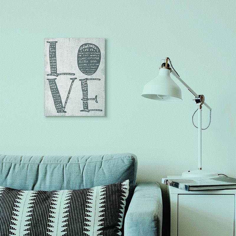 Stupell Home Decor Love Kids Canvas Wall Art