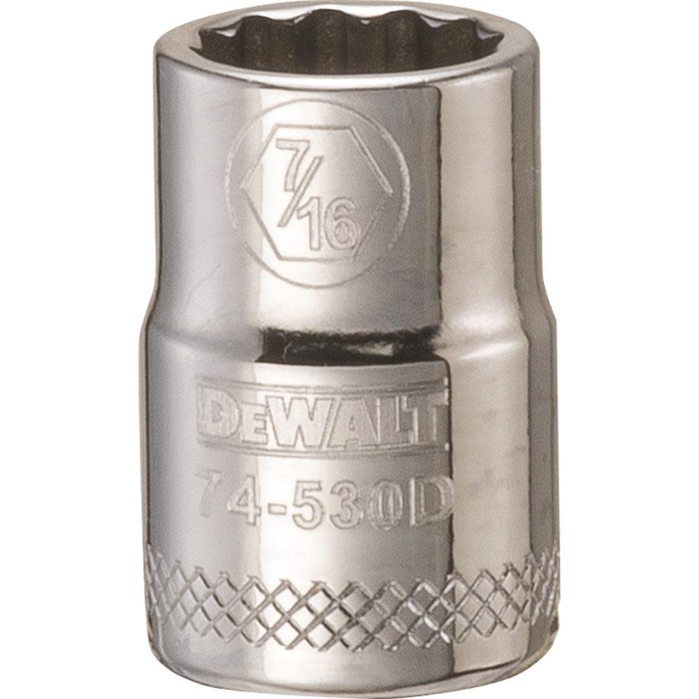 DEWALT Socket 12 Point 3/8 Drive 7/16 SAE