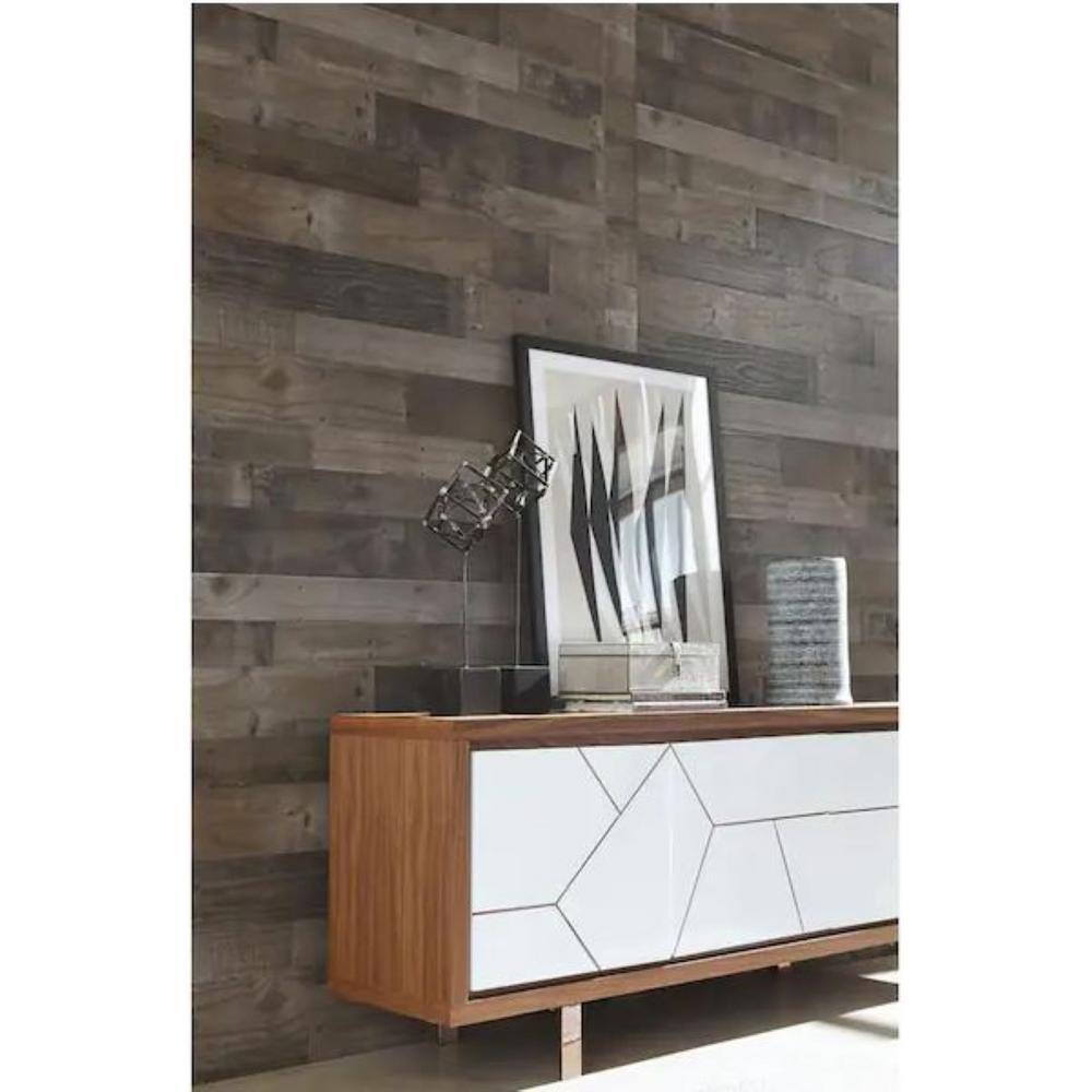 Woodgrain Millwork 3.5 mm x 48 in. x 96 in. Weathered Grey Plank MDF Panel WEATHGREY