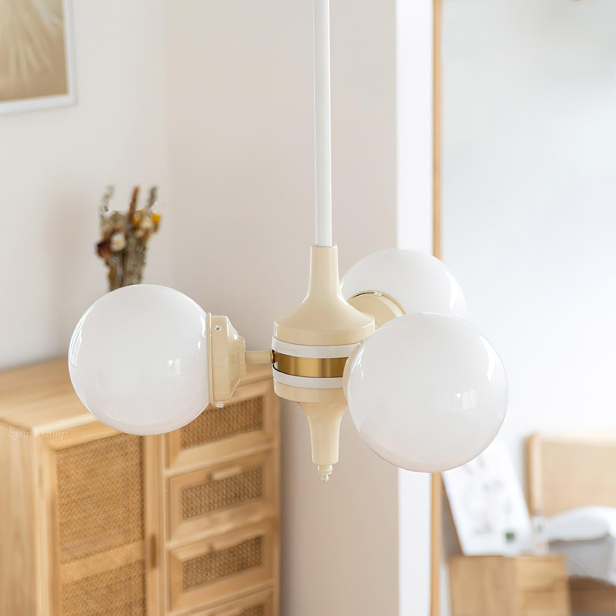 Cream Ball Chandelier