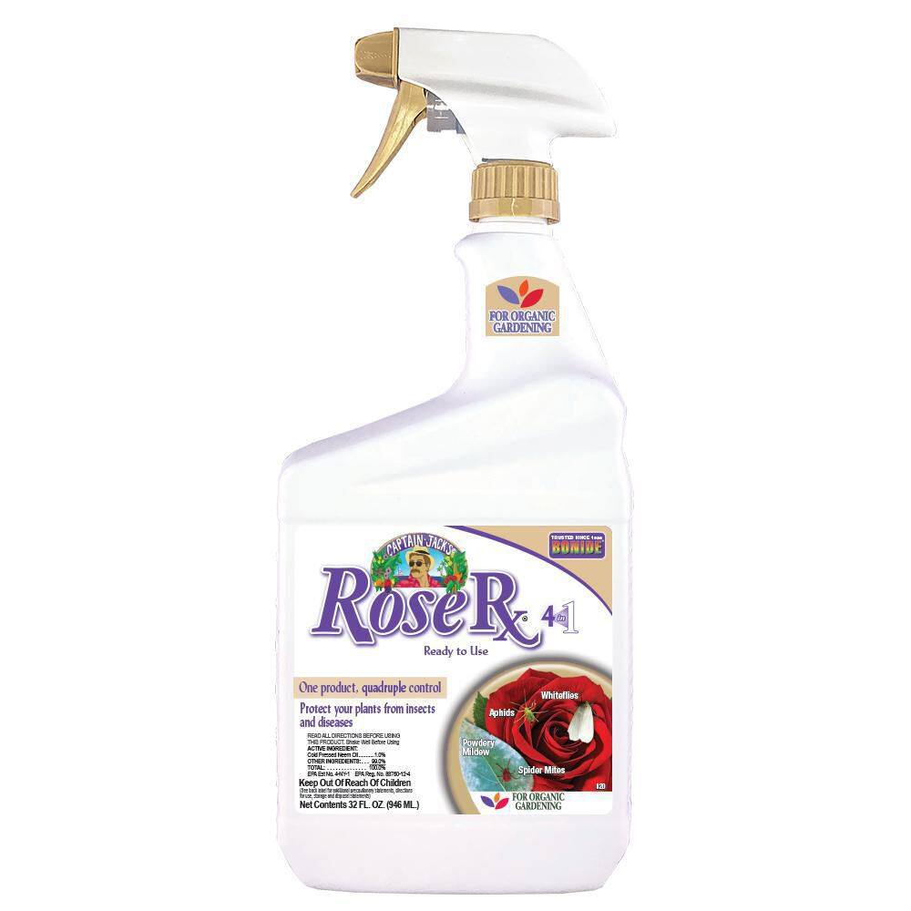 Bonide Captain Jack's Rose Rx 4-in-1 32 oz. Ready-To-Use Fungicide Insecticide Miticide and Nematicide 820