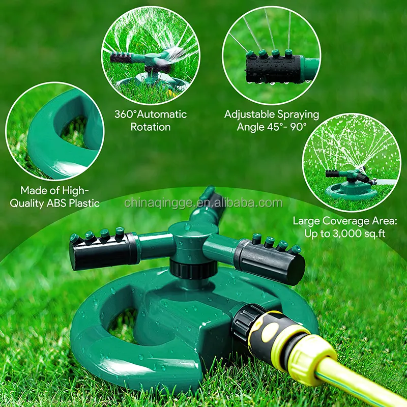 Wholesale Factory 360 Degree Rotating Garden Lawn Sprinkler Water Irrigation System Automatic Watering Farm  Garden Sprinkler