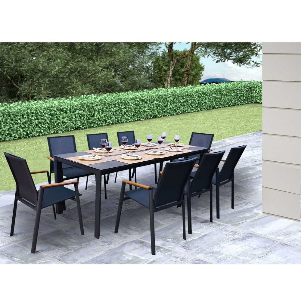 Montalcino 9 pc. Dark Grey Dining Set