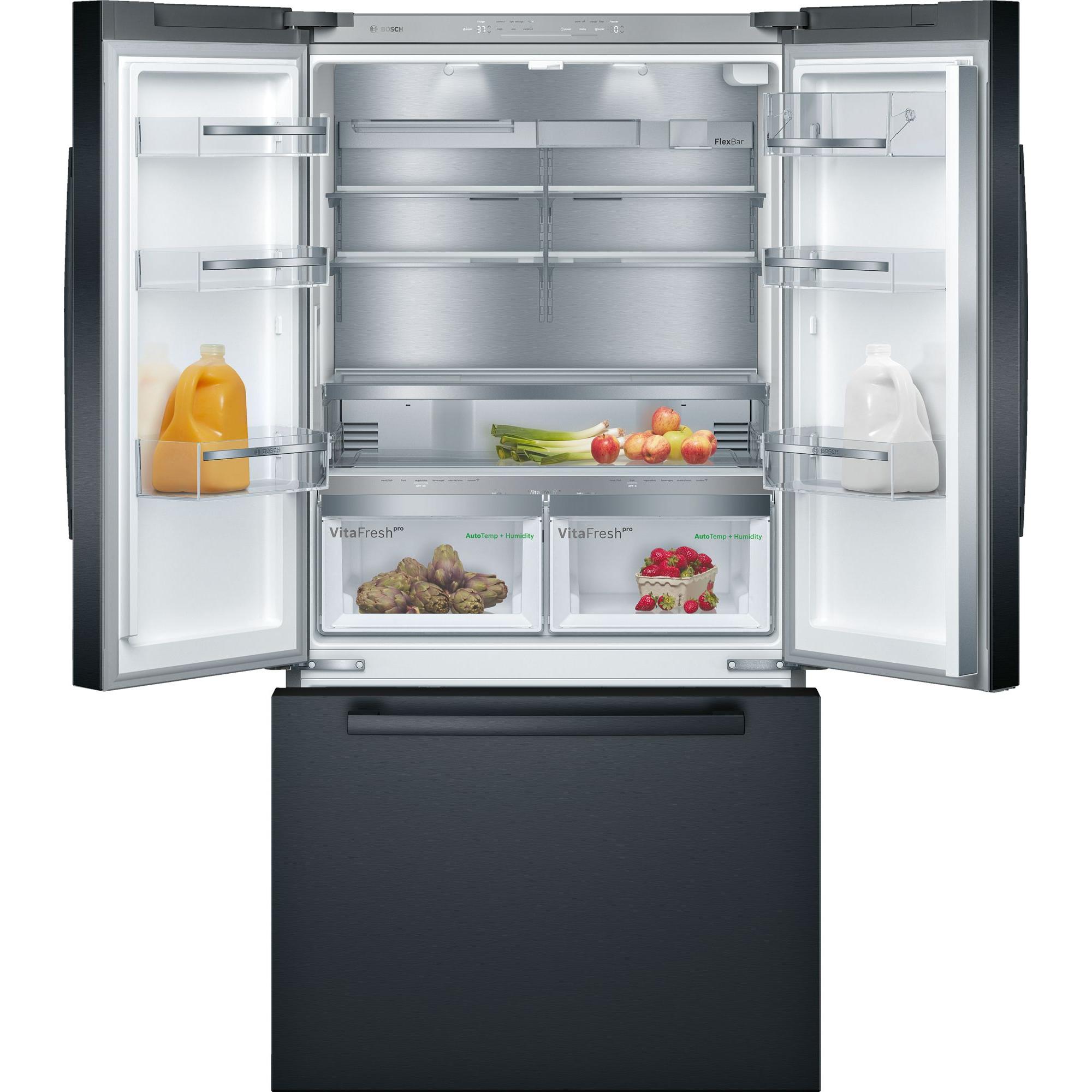 Bosch 36-inch, 21 cu.ft. Counter-Depth French 3-Door Refrigerator with VitaFreshPro™ Drawer B36CT80SNB