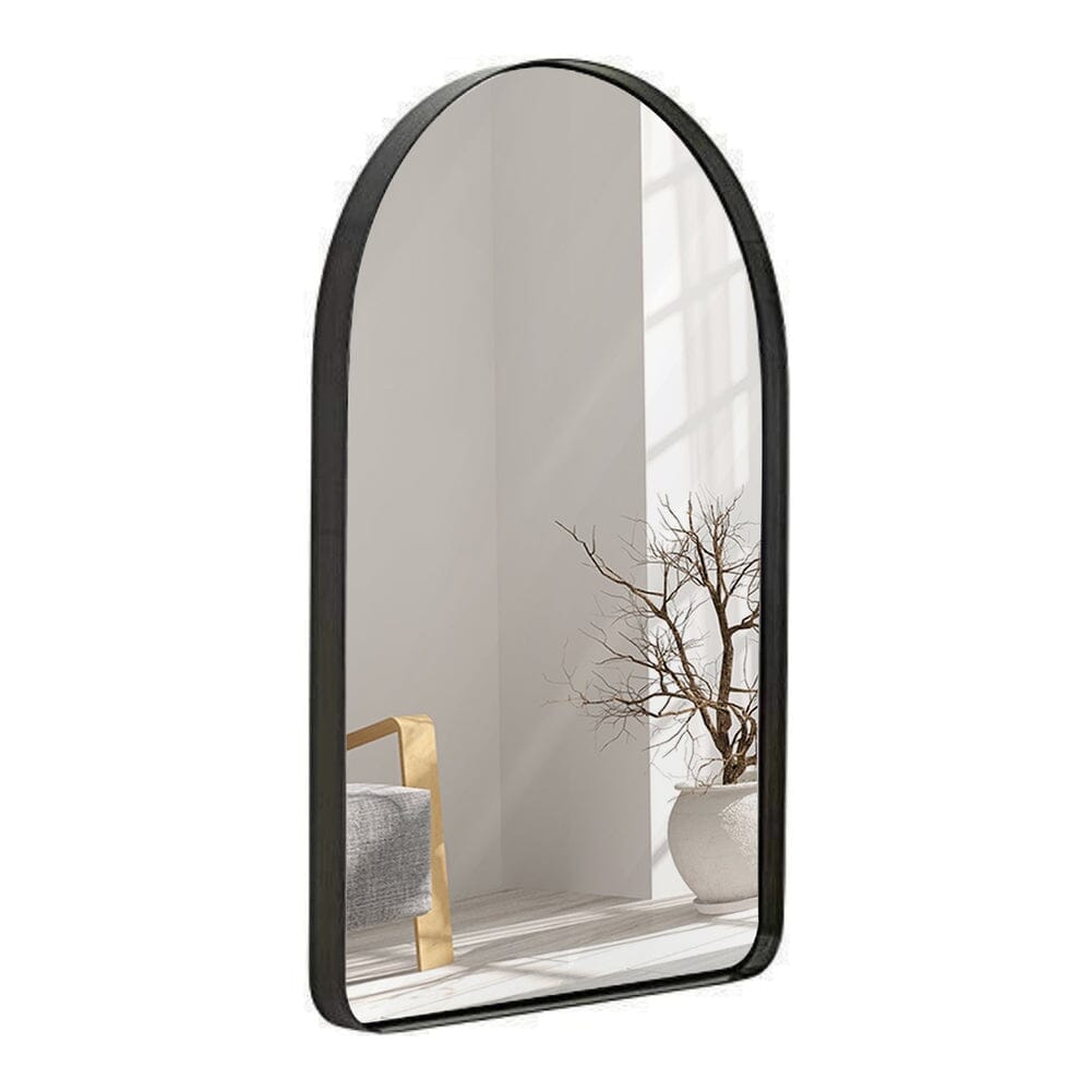 Contemporary Brushed Metal Wall Mirror (24