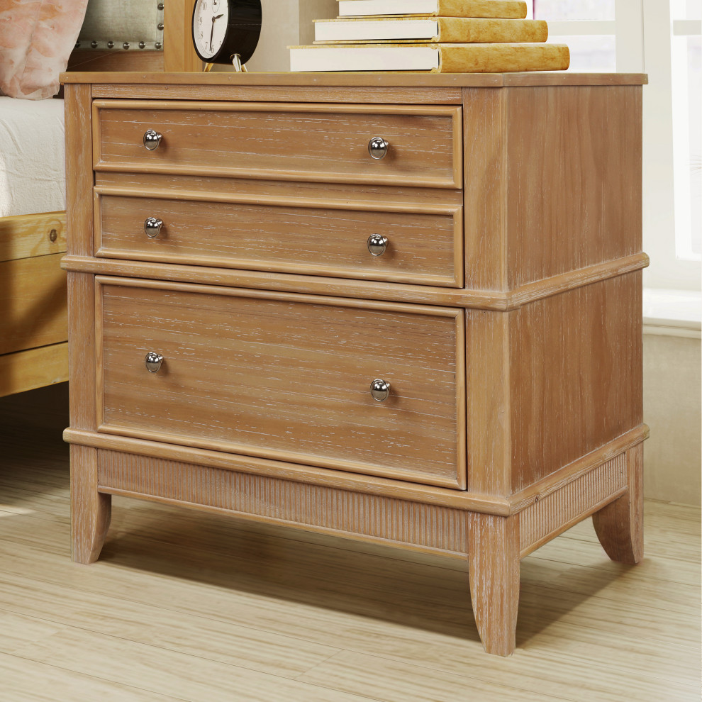 Gewnee Hazel 3 Drawer Hazel 3 Drawer Side Table For Living Room   Modern   Console Tables   by GEWNEE INC  Houzz