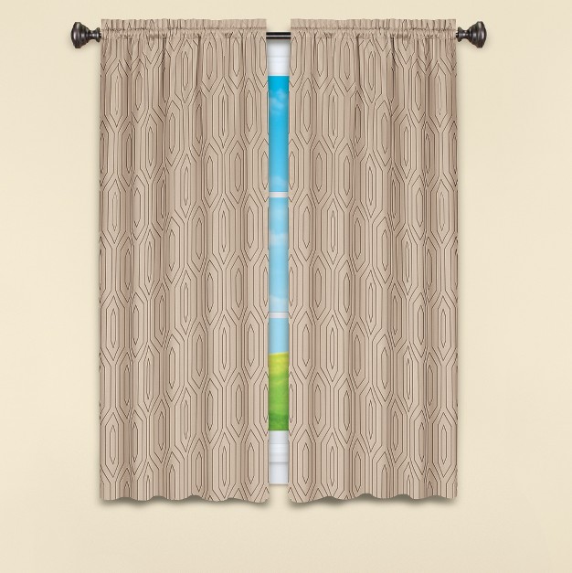 Collections Etc Geometric Thermal Blackout Curtain Panel