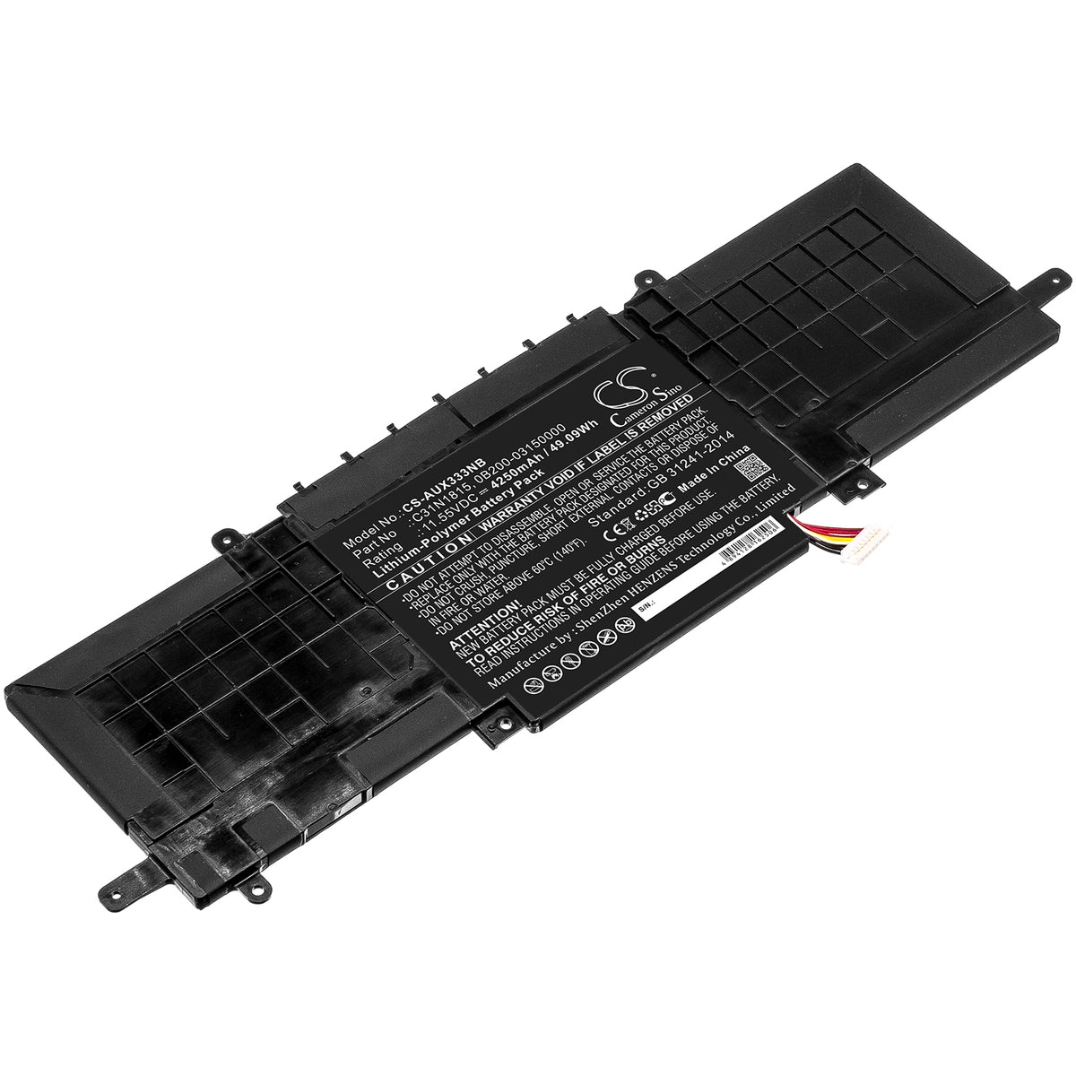 Asus BX333FN RX333FA RX333FAA3141T RX333FN RX333F Replacement Battery BatteryClerkcom Laptop and Notebook