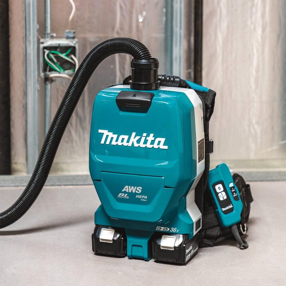 Makita 18V X2 LXT 36V 1/2 Gallon HEPA Backpack Dry Dust Extractor Kit XCV10PTX from Makita