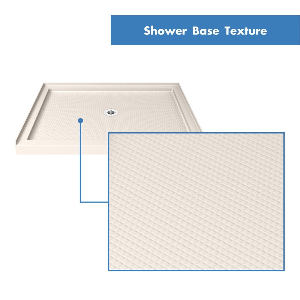 DreamLine Aqua Fold 32 in. D x 32 in. W x 74 3/4 in. H Bi Fold Shower Door and Shower Base Kit   32\