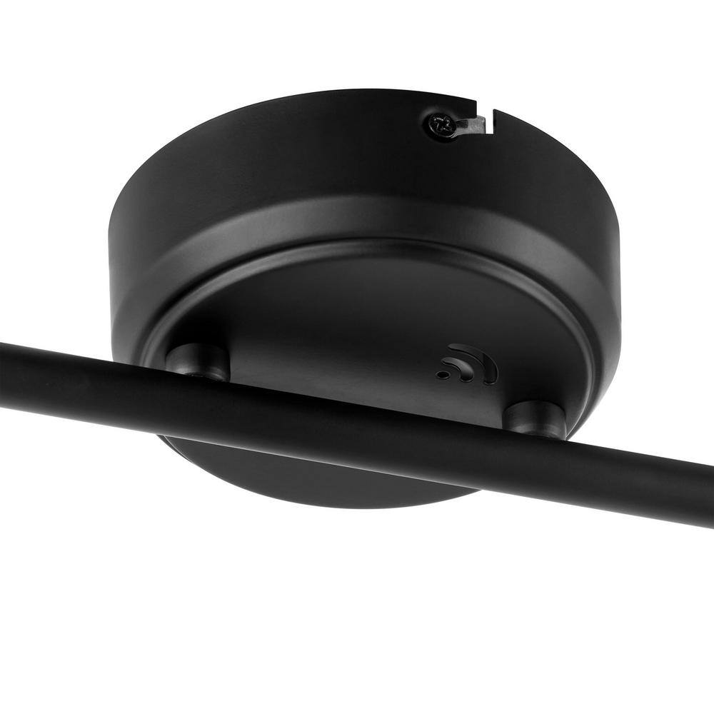 Hampton Bay Crosshaven 2.6 ft. 4-Light Black Hubspace Smart Color Tunable Integrated LED Fixed Track Ceiling Lighting Kit HBT41051RWA-43